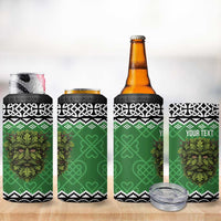 Personalized Anglesey Wales Christmas 4 in 1 Can Cooler Tumbler Green Man Celtic Knot - Wonder Print Shop