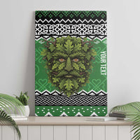 Personalized Anglesey Wales Christmas Canvas Wall Art Green Man Celtic Knot - Wonder Print Shop