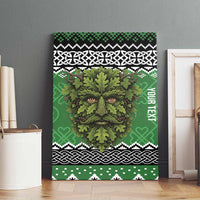 Personalized Anglesey Wales Christmas Canvas Wall Art Green Man Celtic Knot - Wonder Print Shop