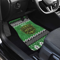 Personalized Anglesey Wales Christmas Car Mats Green Man Celtic Knot - Wonder Print Shop