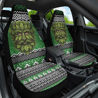 Personalized Anglesey Wales Christmas Car Seat Cover Green Man Celtic Knot - Wonder Print Shop