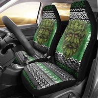 Personalized Anglesey Wales Christmas Car Seat Cover Green Man Celtic Knot - Wonder Print Shop