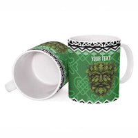 Personalized Anglesey Wales Christmas Ceramic Mug Green Man Celtic Knot - Wonder Print Shop