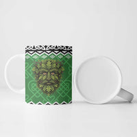 Personalized Anglesey Wales Christmas Ceramic Mug Green Man Celtic Knot - Wonder Print Shop