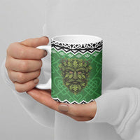 Personalized Anglesey Wales Christmas Ceramic Mug Green Man Celtic Knot - Wonder Print Shop