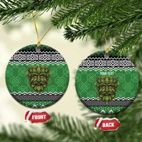 Personalized Anglesey Wales Christmas Ceramic Ornament Green Man Celtic Knot - Wonder Print Shop