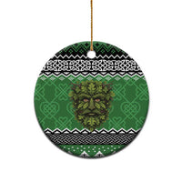 Personalized Anglesey Wales Christmas Ceramic Ornament Green Man Celtic Knot - Wonder Print Shop