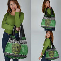 Personalized Anglesey Wales Christmas Grocery Bag Green Man Celtic Knot - Wonder Print Shop