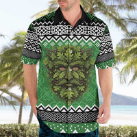 Personalized Anglesey Wales Christmas Hawaiian Shirt Green Man Celtic Knot - Wonder Print Shop
