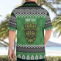 Personalized Anglesey Wales Christmas Hawaiian Shirt Green Man Celtic Knot - Wonder Print Shop