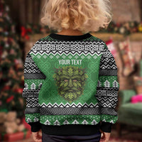 Personalized Anglesey Wales Christmas Kid Ugly Christmas Sweater Green Man Celtic Knot - Wonder Print Shop