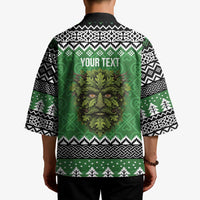 Personalized Anglesey Wales Christmas Kimono Green Man Celtic Knot - Wonder Print Shop