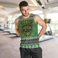 Personalized Anglesey Wales Christmas Men Tank Top Green Man Celtic Knot - Wonder Print Shop