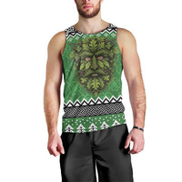 Personalized Anglesey Wales Christmas Men Tank Top Green Man Celtic Knot - Wonder Print Shop