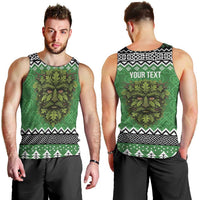 Personalized Anglesey Wales Christmas Men Tank Top Green Man Celtic Knot - Wonder Print Shop