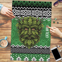 Personalized Anglesey Wales Christmas Puzzle Green Man Celtic Knot - Wonder Print Shop