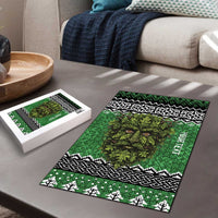Personalized Anglesey Wales Christmas Puzzle Green Man Celtic Knot - Wonder Print Shop