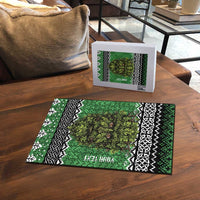 Personalized Anglesey Wales Christmas Puzzle Green Man Celtic Knot - Wonder Print Shop