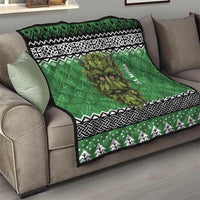 Personalized Anglesey Wales Christmas Quilt Green Man Celtic Knot - Wonder Print Shop