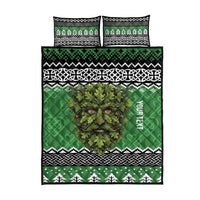 Personalized Anglesey Wales Christmas Quilt Bed Set Green Man Celtic Knot - Wonder Print Shop