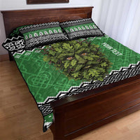 Personalized Anglesey Wales Christmas Quilt Bed Set Green Man Celtic Knot - Wonder Print Shop