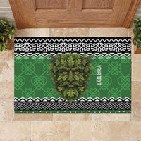 Personalized Anglesey Wales Christmas Rubber Doormat Green Man Celtic Knot - Wonder Print Shop