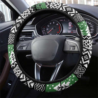 Anglesey Wales Christmas Steering Wheel Cover Green Man Celtic Knot - Wonder Print Shop