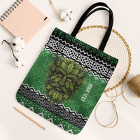 Personalized Anglesey Wales Christmas Tote Bag Green Man Celtic Knot - Wonder Print Shop