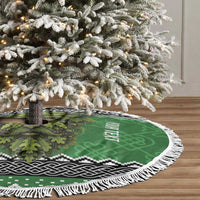 Personalized Anglesey Wales Christmas Tree Skirt Green Man Celtic Knot - Wonder Print Shop