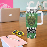 Personalized Anglesey Wales Christmas Tumbler With Handle Green Man Celtic Knot - Wonder Print Shop