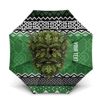 Personalized Anglesey Wales Christmas Umbrella Green Man Celtic Knot - Wonder Print Shop