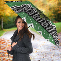 Personalized Anglesey Wales Christmas Umbrella Green Man Celtic Knot - Wonder Print Shop