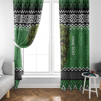 Personalized Anglesey Wales Christmas Window Curtain Green Man Celtic Knot - Wonder Print Shop