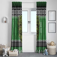 Personalized Anglesey Wales Christmas Window Curtain Green Man Celtic Knot - Wonder Print Shop