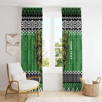 Personalized Anglesey Wales Christmas Window Curtain Green Man Celtic Knot - Wonder Print Shop