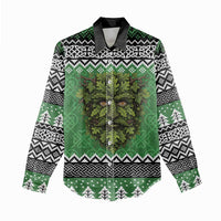 Personalized Anglesey Wales Christmas Women Casual Shirt Green Man Celtic Knot - Wonder Print Shop