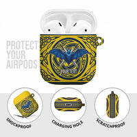 Personalized Brecknockshire Wales AirPods Case Welsh Celtic Bat And Swords Design - Wonder Print Shop
