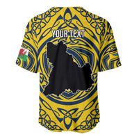 Personalized Brecknockshire Wales Baseball Jersey Welsh Celtic Bat And Swords Design - Wonder Print Shop