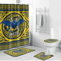 Personalized Brecknockshire Wales Bathroom Set Welsh Celtic Bat And Swords Design - Wonder Print Shop