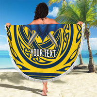 Personalized Brecknockshire Wales Beach Blanket Welsh Celtic Bat And Swords Design - Wonder Print Shop