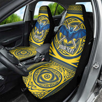 Personalized Brecknockshire Wales Car Seat Cover Welsh Celtic Bat And Swords Design - Wonder Print Shop