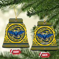 Personalized Brecknockshire Wales Ceramic Ornament Welsh Celtic Bat And Swords Design - Wonder Print Shop