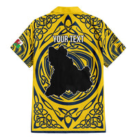 Personalized Brecknockshire Wales Family Matching Mermaid Dress and Hawaiian Shirt Welsh Celtic Bat And Swords Design - Wonder Print Shop