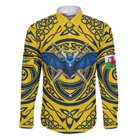 Personalized Brecknockshire Wales Family Matching Short Sleeve Bodycon Dress and Hawaiian Shirt Welsh Celtic Bat And Swords Design - Wonder Print Shop