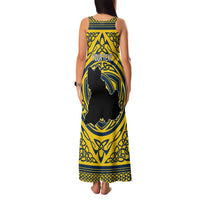 Personalized Brecknockshire Wales Family Matching Tank Maxi Dress and Hawaiian Shirt Welsh Celtic Bat And Swords Design - Wonder Print Shop