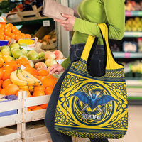 Personalized Brecknockshire Wales Grocery Bag Welsh Celtic Bat And Swords Design - Wonder Print Shop