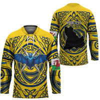 Personalized Brecknockshire Wales Hockey Jersey Welsh Celtic Bat And Swords Design - Wonder Print Shop