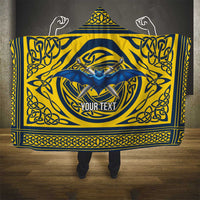 Personalized Brecknockshire Wales Hooded Blanket Welsh Celtic Bat And Swords Design - Wonder Print Shop