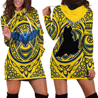 Personalized Brecknockshire Wales Hoodie Dress Welsh Celtic Bat And Swords Design - Wonder Print Shop