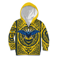 Personalized Brecknockshire Wales Kid Hoodie Welsh Celtic Bat And Swords Design - Wonder Print Shop